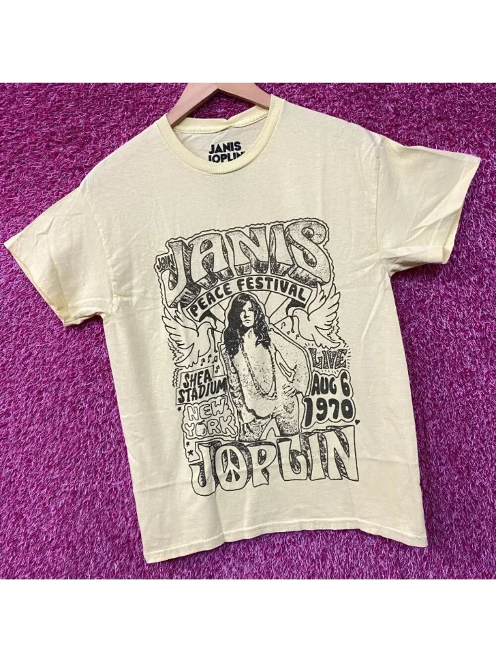 Janis Joplin Peace Festival Shea Stadium '70 T-Shirt Small